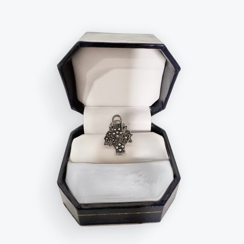 Vintage Flower Bouquet Pin Brooch - Picture 2 of 6